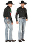 Centenario Men's Premium Denim Boot Cut Pants - Black 45532