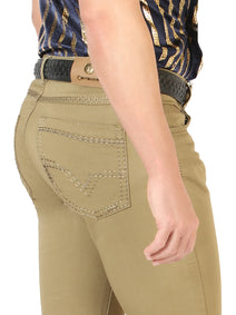 Centenario Slim Fit Denim Pants - Khaki 45542
