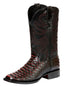 Bota Rodeo para Hombre El General Imitación Pitón - Negro/Rojo 45565
