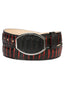 Cinto vaquero para hombre El General imitación pitón - Negro/Rojo 45573