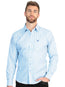 El General Men’s Long Sleeve Western Shirt - Blue 45600