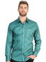 Camisa western El General de manga larga para hombre - Menta 45605