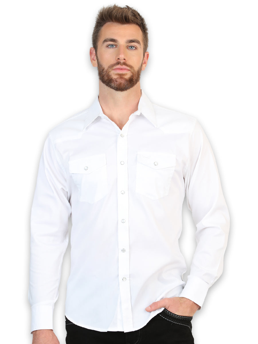 Camisa vaquera de manga larga El General para hombre - Blanco 45613