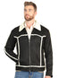 Chaqueta de ante negro con forro sherpa para hombre de El General 45633