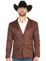 El General Men’s Brown Suede Western Blazer 45637