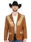 Blazer Bordado Vaquero de Gamuza para Hombre El General - Tan 45646