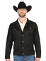 Chaqueta abotonada de ante para hombre El General - Negra 45650