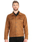 Chaqueta abotonada de ante para hombre El General - Color camel 45651