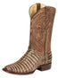 Botas de Rodeo para Hombre El General - Estampado de Vientre de Caimán - Tabaco 45664