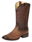 El General Men's Square Toe Cowboy Boot - Elephant Print Brown Tobacco 45665