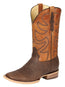 El General Men's Square Toe Cowboy Boot - Elephant Print Brown 45767