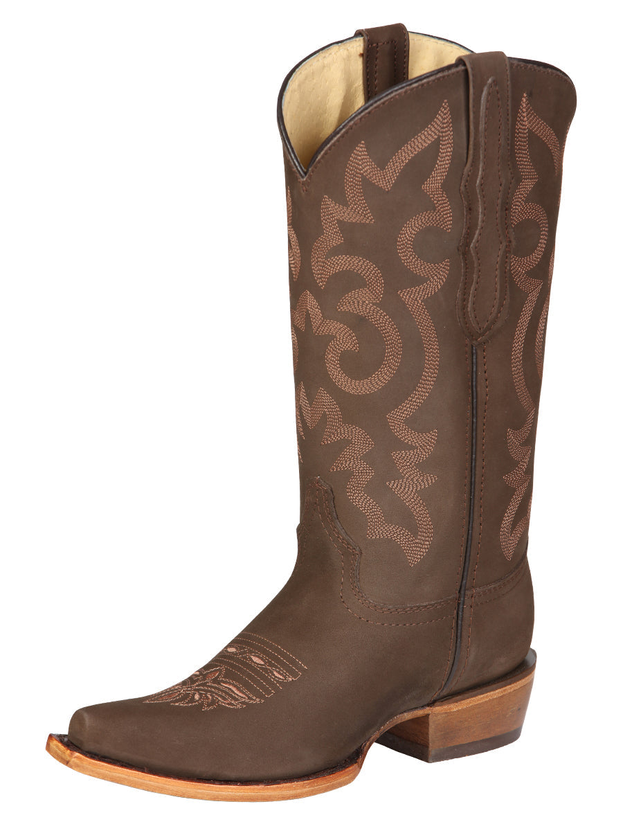 Bota Western El General de Edición Limitada para Mujer - Nobuk Camel 45778