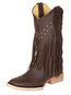 El General Women’s Fringe Western Boots - Brown 45800