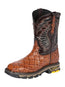 Bota de Trabajo para Hombre El General de Piel con Estampado de Pez Monstruo - Cosnac 45808