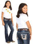 Jeans Centenario Premium Bootcut para Niña - Mezclilla Azul Oscuro 45836