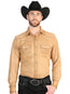 Camisa vaquera de manga larga de ante El General para hombre - Caqui 45885
