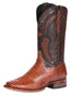 Men's El General Western Boot Lizard Print Leather - Cognac 45930