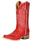 Women's El General Western Boot Crack Leather- Red 45932