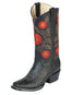 Botas vaqueras de mujer El General de cuero Crazy - Negras 51163