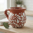 Jarra de barro Jarrito | Taza de cerámica artesanal mexicana con relieve