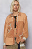 Chaqueta con botones y capucha POL con estampado de estrellas
