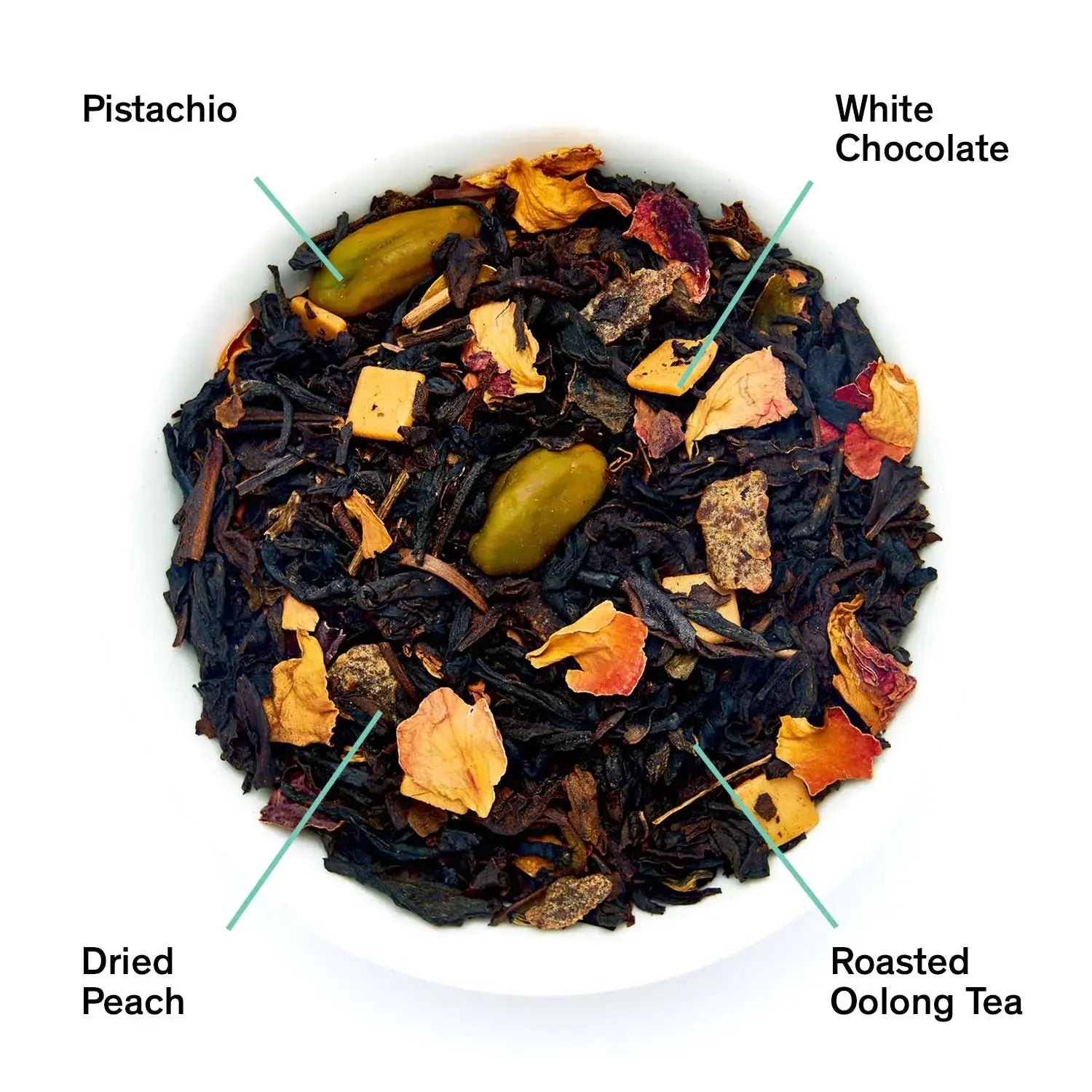 Lirio Oscuro - Té Oolong Durazno Pistacho