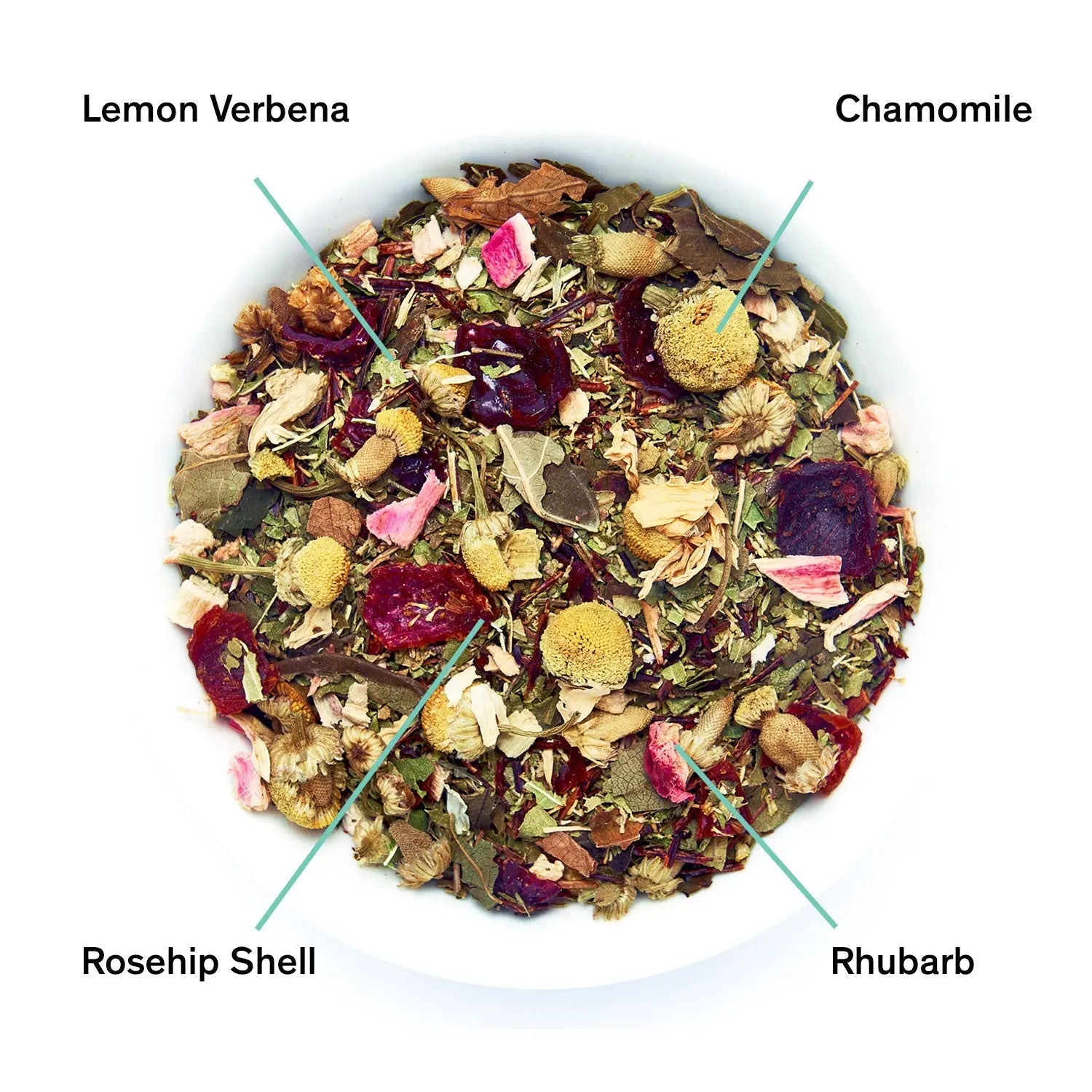 Días del Cielo - Té de ruibarbo, verbena y manzanilla (sin cafeína)