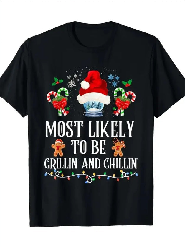 Divertida camiseta de Navidad para parrilleros