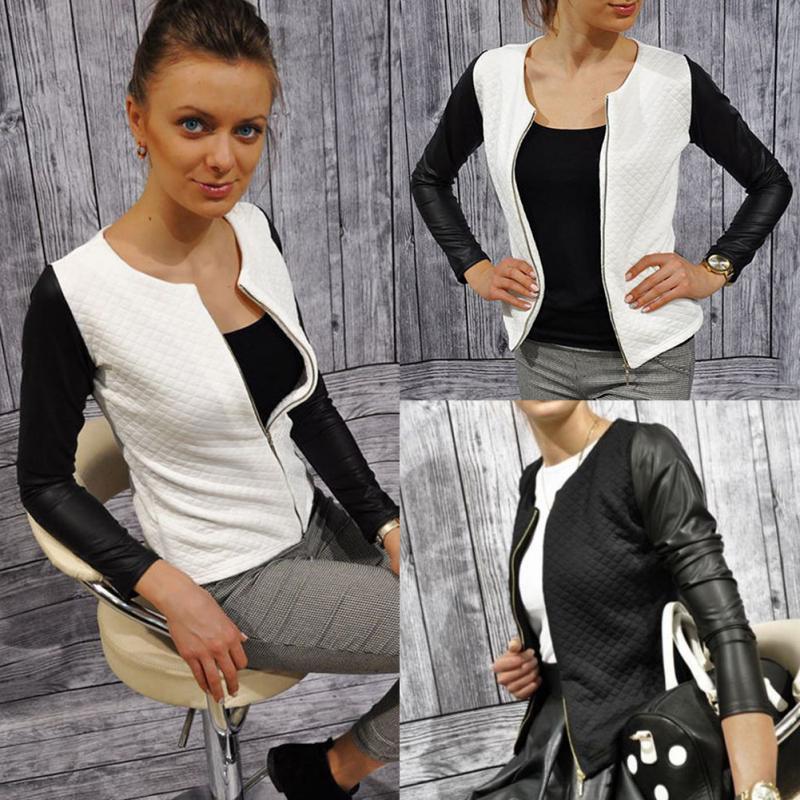 Blazer de cuadros de retazos para mujer