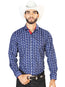 Blue Casual Long Sleeve Shirt 126261
