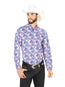 Camisa Azul Casual de Manga Larga 126278