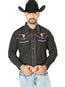Camiseta bordada de El Señor de los Cielos, negra, 126671
