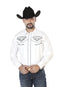 Camisa Bordada El Señor de los Cielos Blanca/Gris 126677