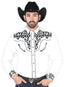 Camisa bordada El Señor de los Cielos Blanca/Negra 126702