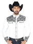 Camisa bordada El Señor de los Cielos blanca/negra 126705