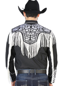 El Señor de los Cielos Embroidery Shirt Black/White 126707