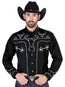 Camisa bordada El Señor de los Cielos Negra/Blanca 126711