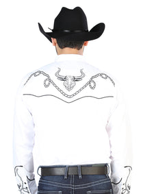 El Señor de los Cielos Embroidery Shirt White/Black 126712