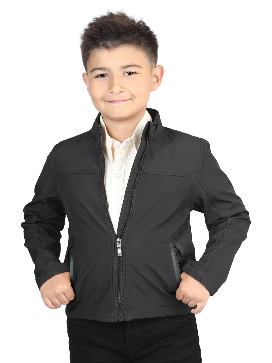 Chaqueta Negra de Poliéster para Niños Centenario 127082