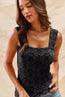 SO ME Camiseta sin mangas sin costuras de jacquard floral