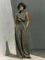 Women’s Cotton Linen Two-Piece Set – Sleeveless Top & Wide-Leg Pants