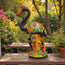 Estatua de flamenco de Talavera | Arte de pájaros de cerámica mexicana pintado a mano
