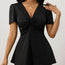 Women's V-neck Temperament Versatile Solid Color sleeved shirt top
