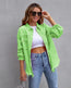 Chaqueta de camisa desgarrada de moda para mujer