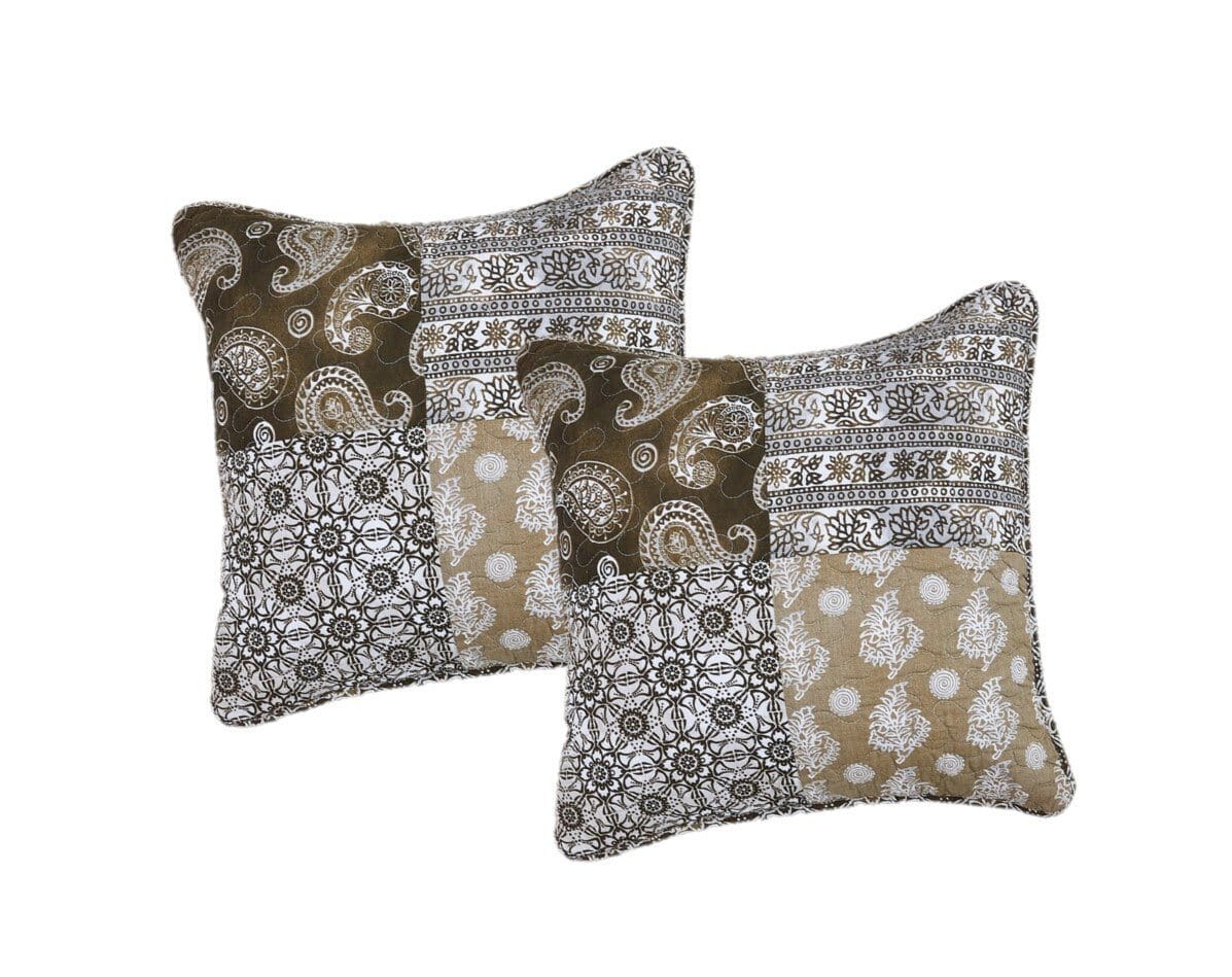 DaDa Bedding Set of 2 Bohemian Patchwork Moroccan Paisley Dreams Throw Pillow Covers, 18
