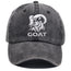 GOAT Ram Embroidered Vintage Washed Baseball Cap – Adjustable Unstructured Low Profile Hat