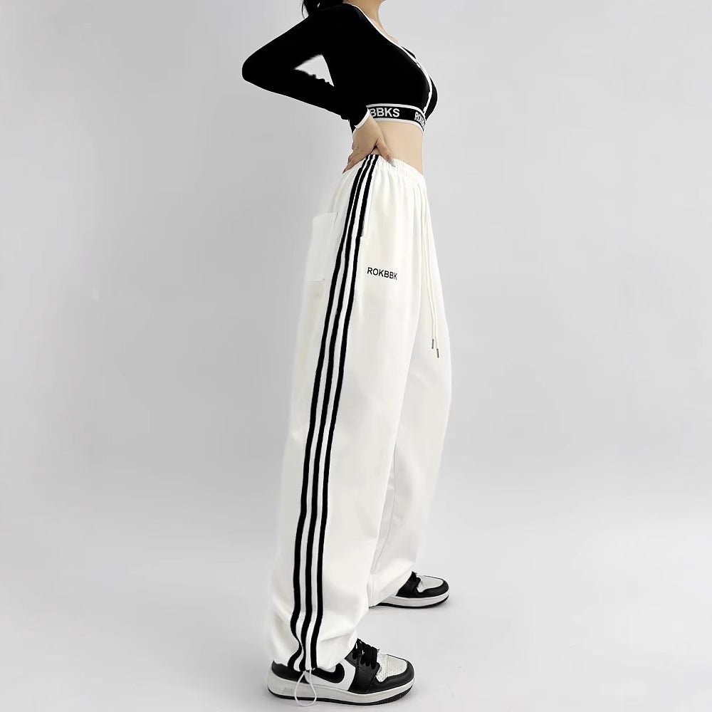 Pantalones de chándal deportivos anchos con parches bordados | 4 colores