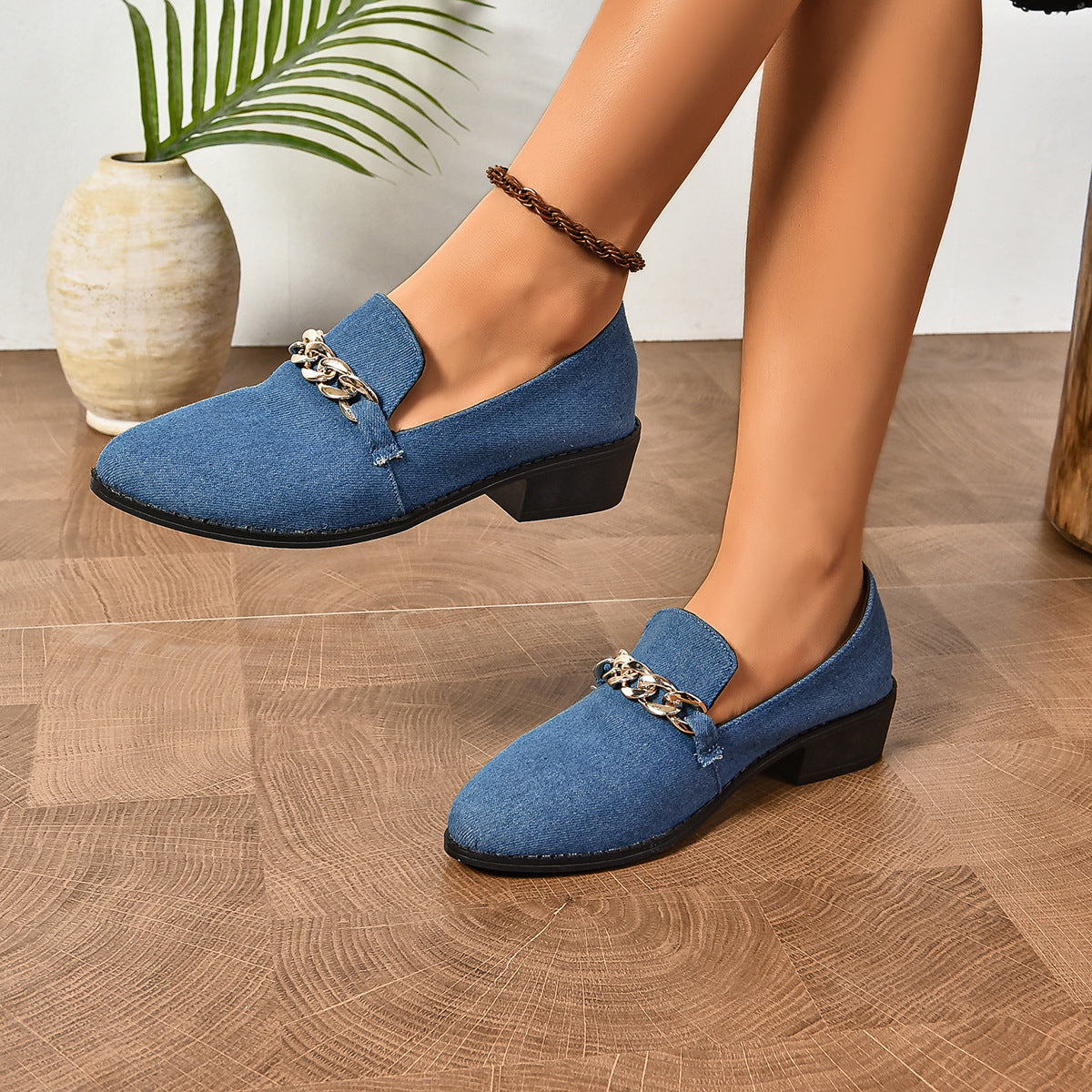 Zapatos de tacón de leopardo para mujer