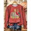 Women's Halloween Pumpkin Print T-Shirt