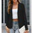 Blazer casual de talla grande para mujer con frente abierto